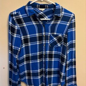Aeropostale Navy and Blue Plaid Shirt